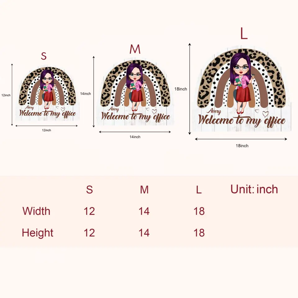 Personalized Door Sign - Gift For Office Staff - Welcome To My Office ARND0014