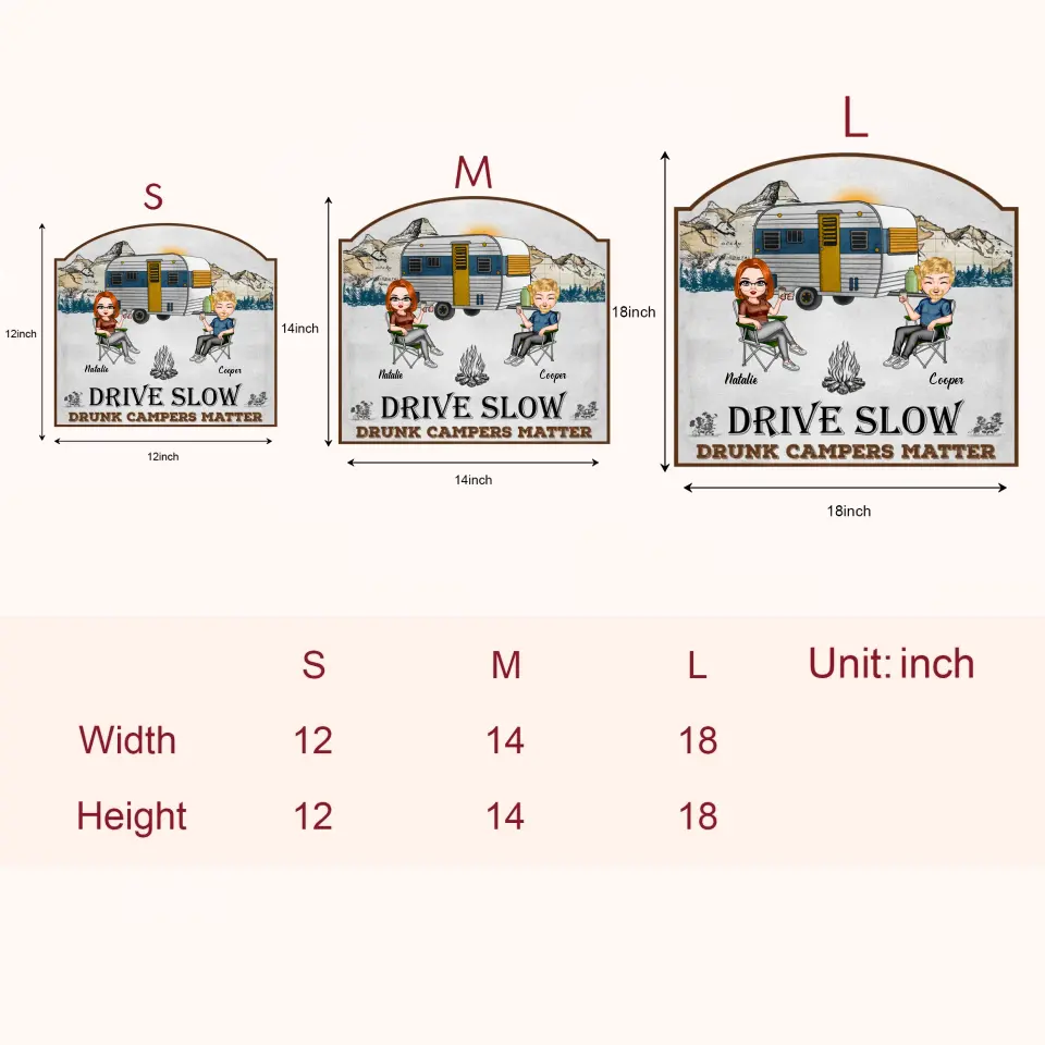 Personalized Door Sign - Gift For Camping Lover - Drunk Campers Matter ARND018