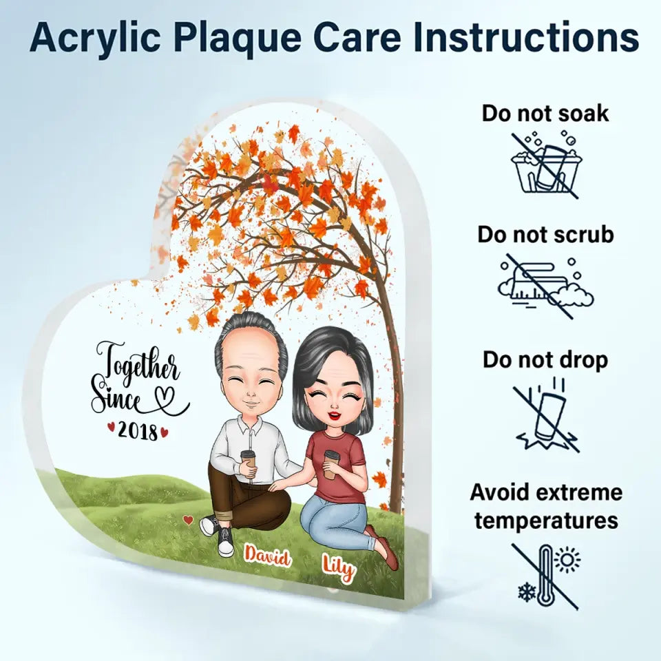 Personalized Custom Heart-shaped Acrylic Plaque - Anniversary Gift For Couple - You're The Only One I Want To Annoy For The Rest Of My Life