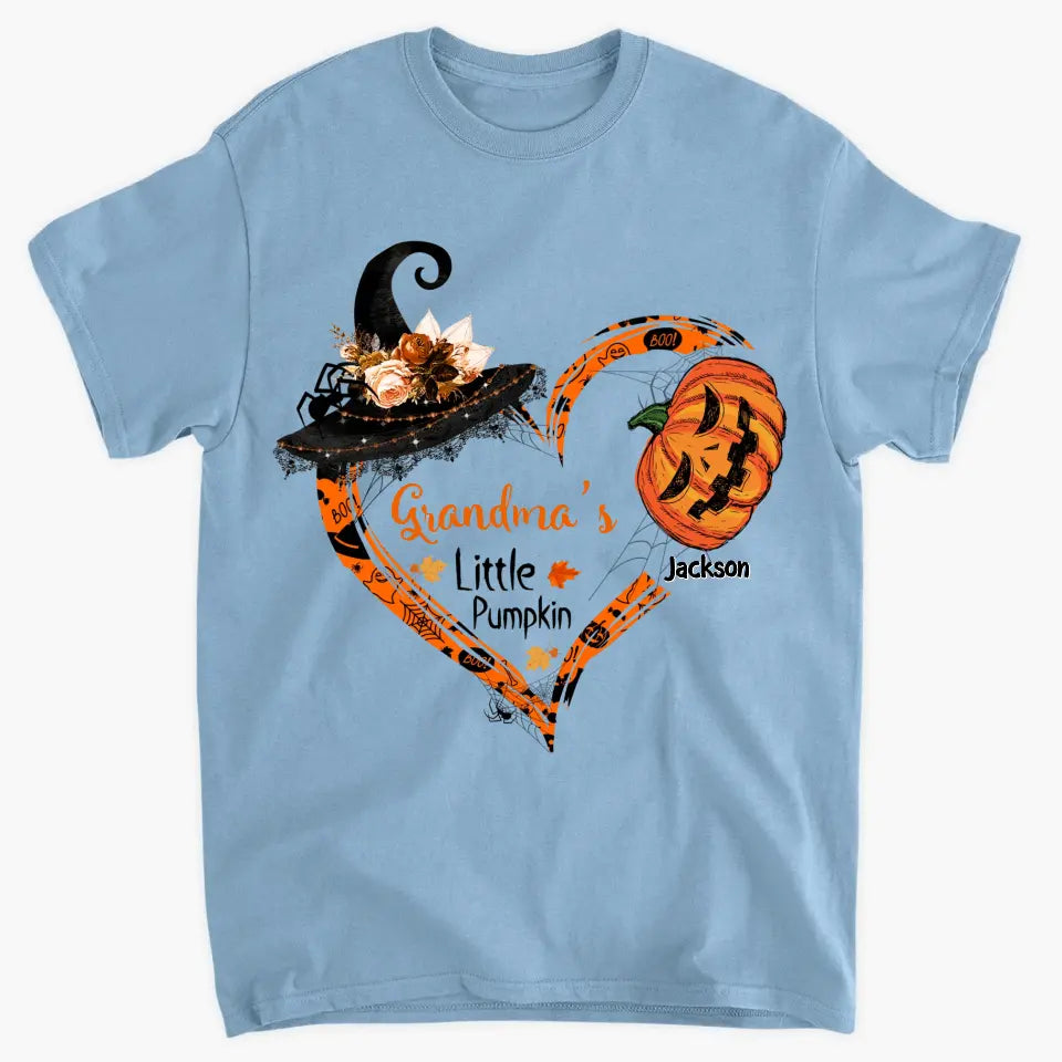Personalized Custom T-shirt - Halloween Gift For Grandma, Mom - Nana's Little Pumpkin