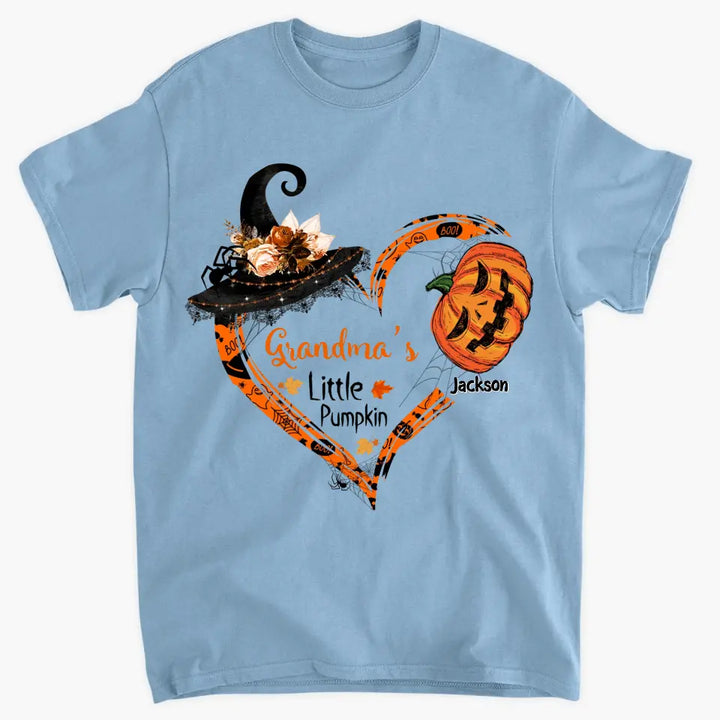 Personalized Custom T-shirt - Halloween Gift For Grandma, Mom - Nana's Little Pumpkin