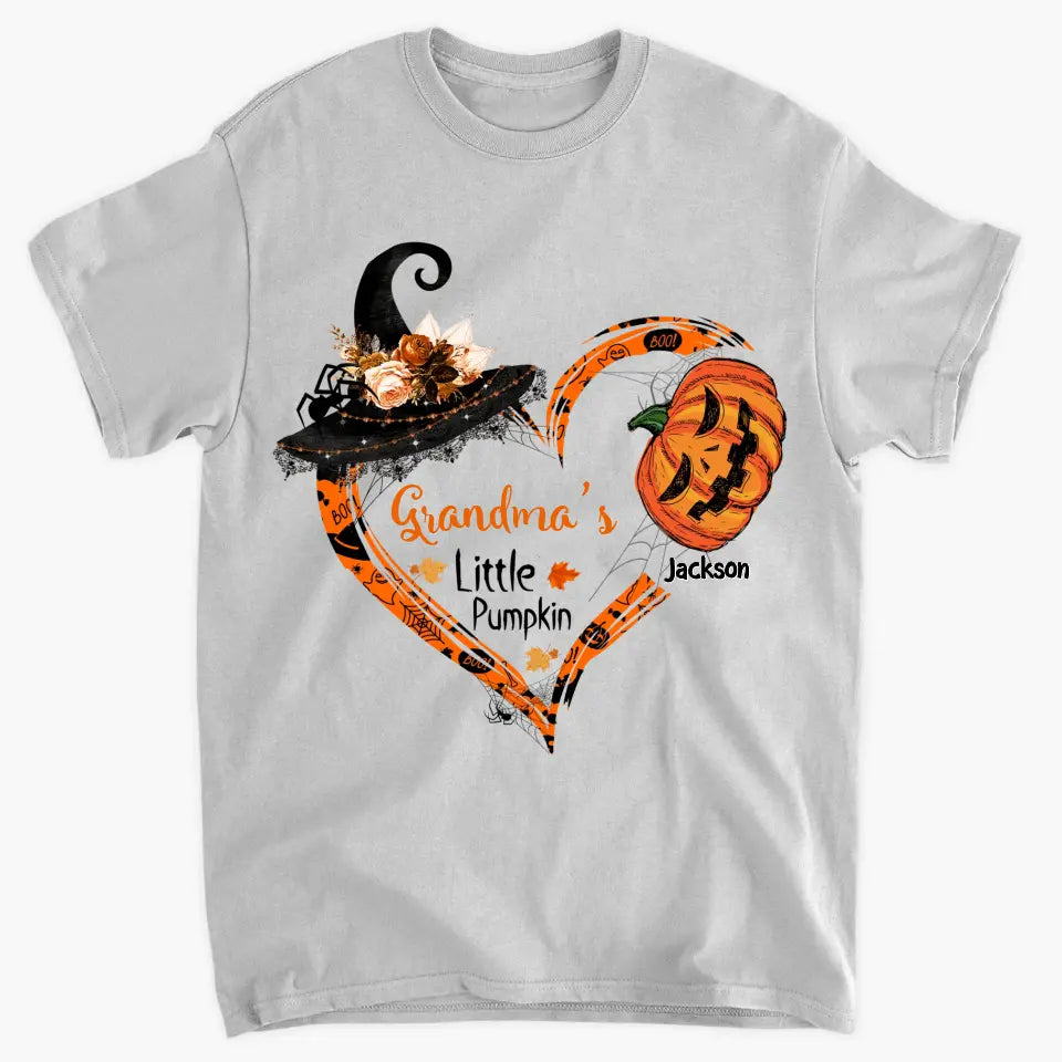 Personalized Custom T-shirt - Halloween Gift For Grandma, Mom - Nana's Little Pumpkin