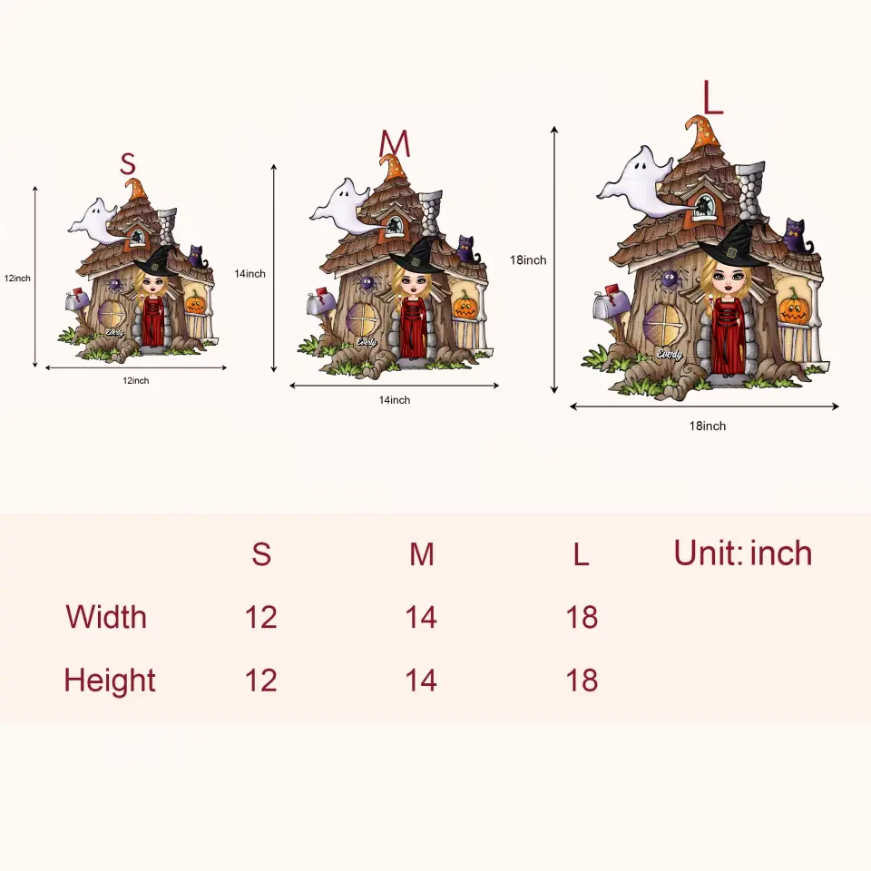 Personalized Custom Door Sign - Halloween Gift For Friends, Family Members - Witch Welcome To My House