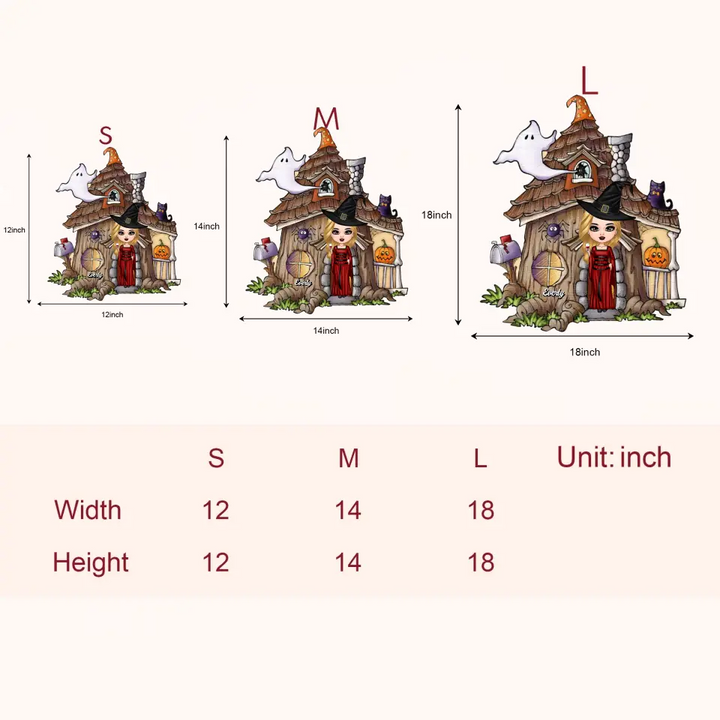 Personalized Custom Door Sign - Halloween Gift For Friends, Family Members - Witch Welcome To My House