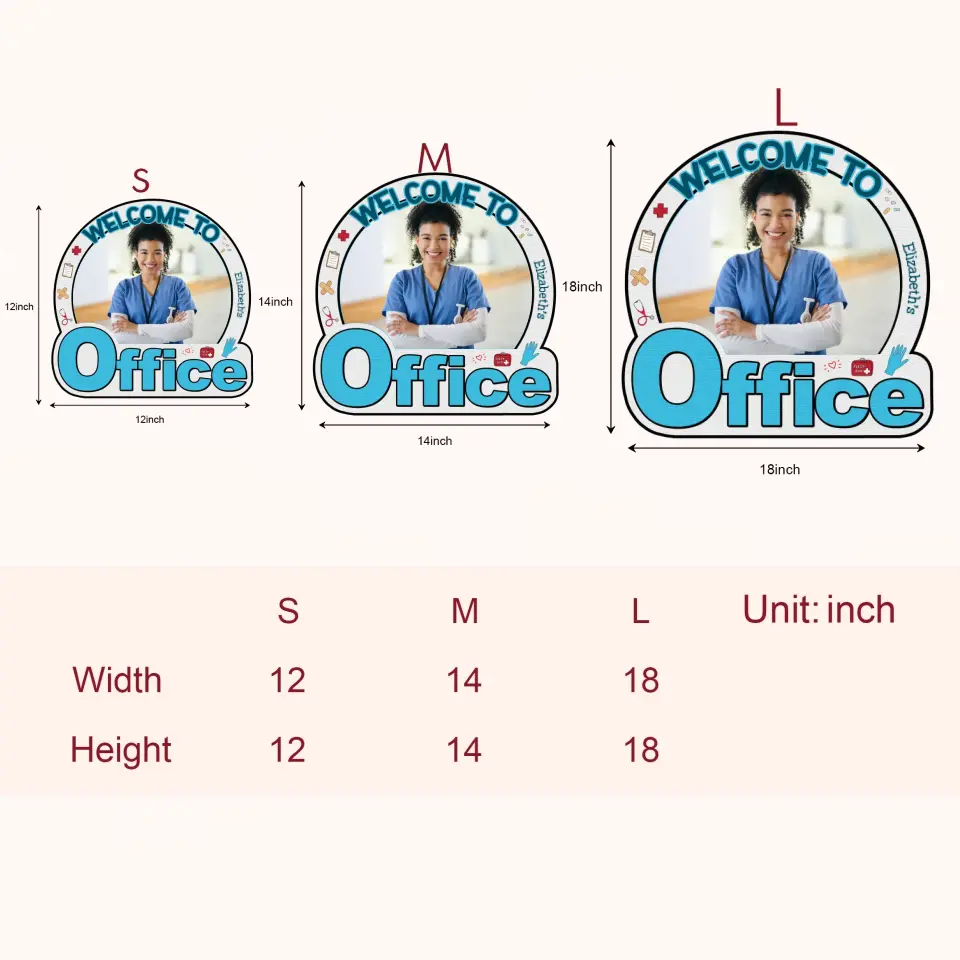 Personalized Custom Door Sign - Nurse's Day, Appreciation Gift For Nurse, Doctor - Welcome To My Office Nurse Custom Photo