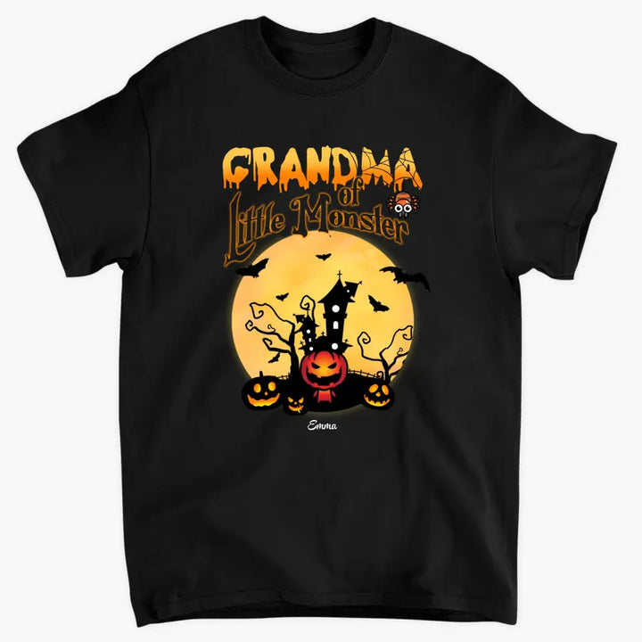 Personalized Custom T-shirt - Halloween Gift For Grandma, Mom - Grandma Of Little Monsters