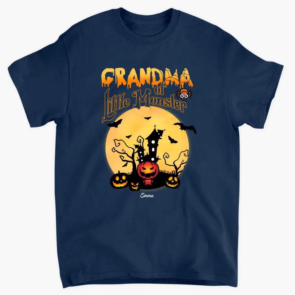 Personalized Custom T-shirt - Halloween Gift For Grandma, Mom - Grandma Of Little Monsters