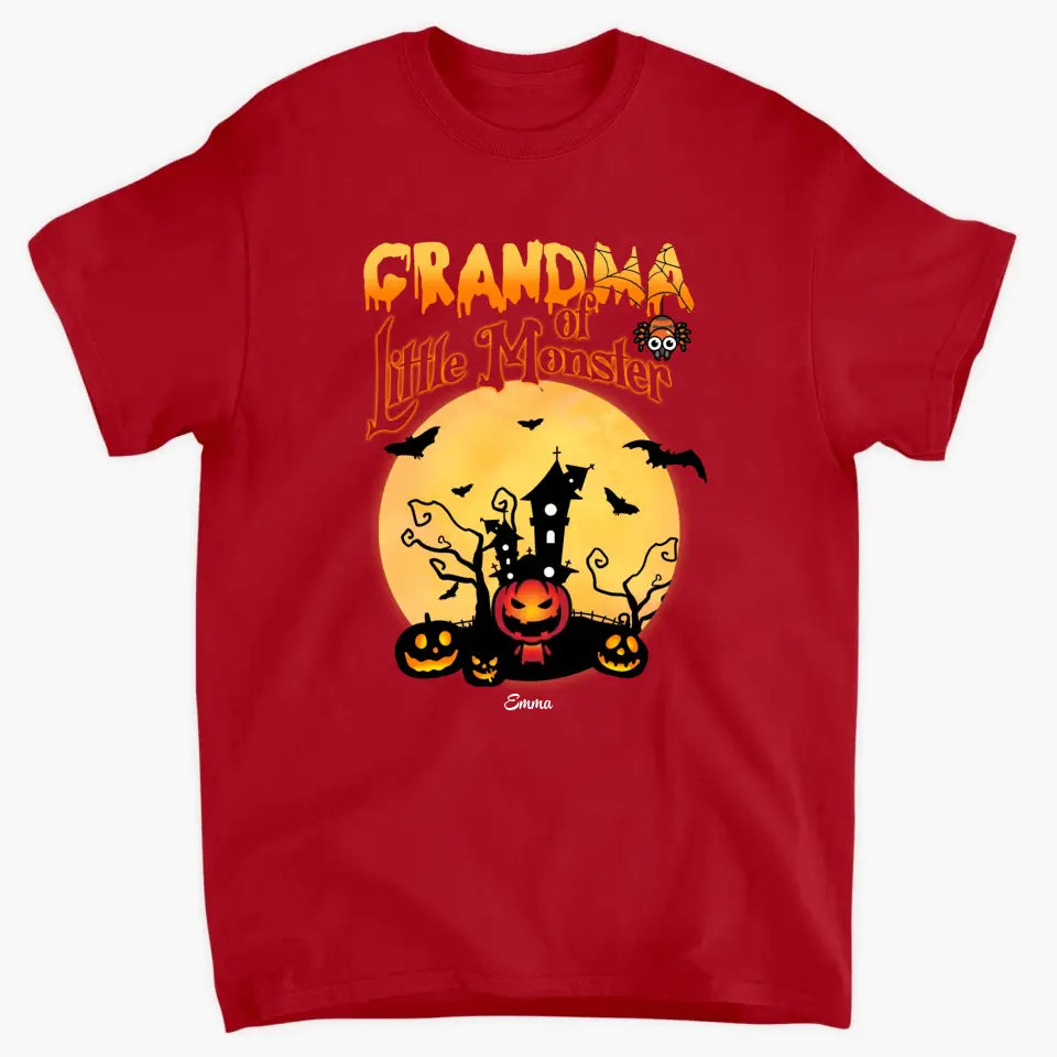 Personalized Custom T-shirt - Halloween Gift For Grandma, Mom - Grandma Of Little Monsters