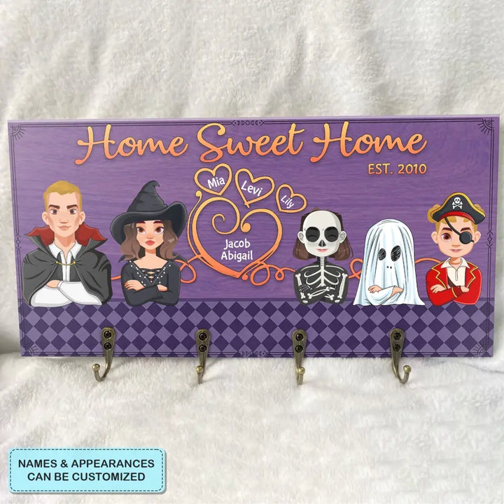 Personalized Custom Key Holder - Halloween Gift For Family - Home Sweet Home Halloween