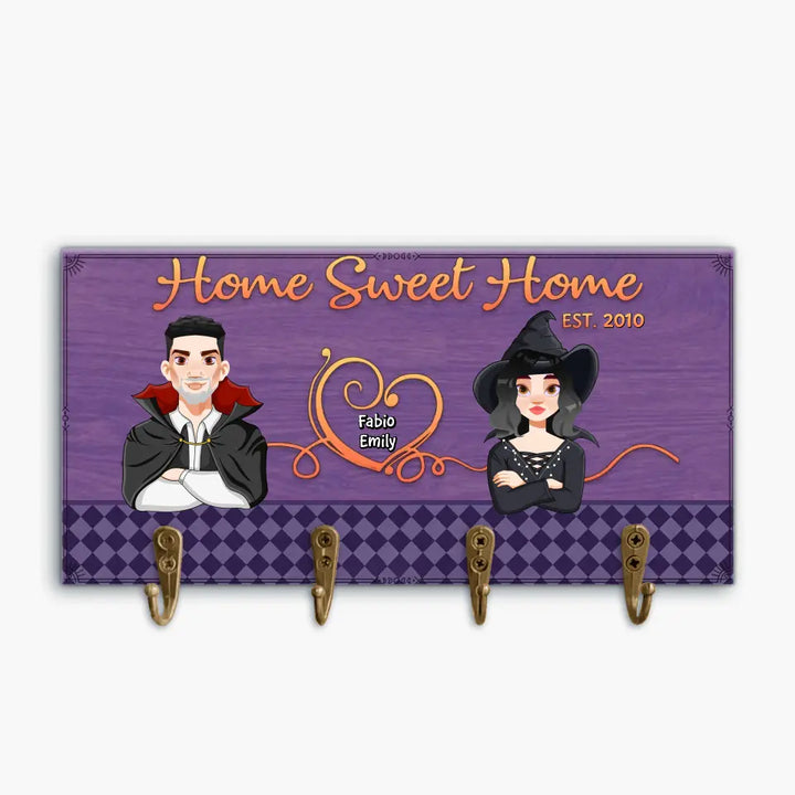 Personalized Custom Key Holder - Halloween Gift For Family - Home Sweet Home Halloween