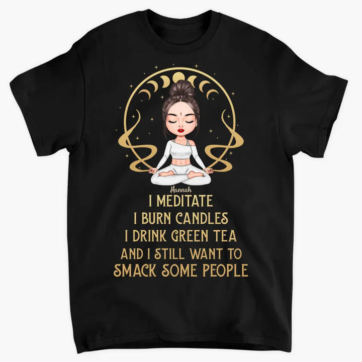 Personalized Custom T-shirt - Birthday Gift For Yoga Lover - I Meditate