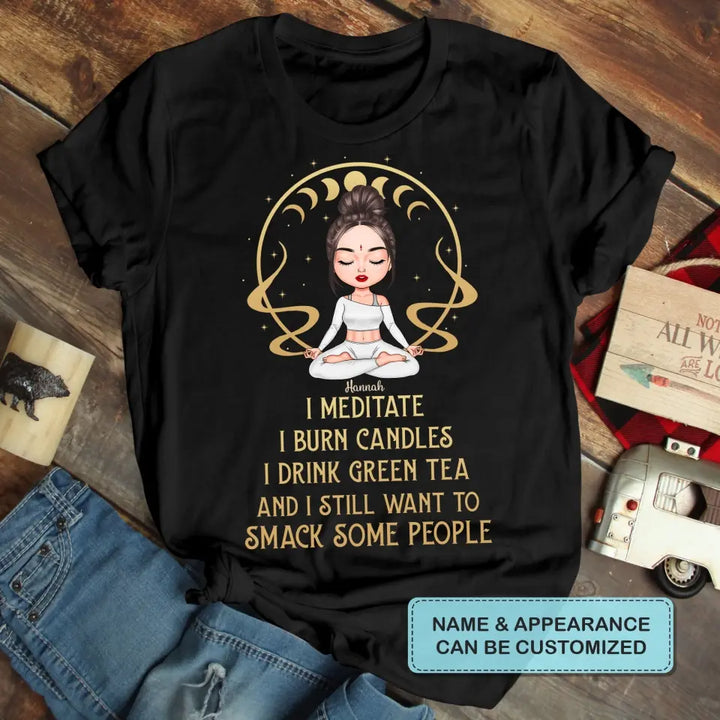 Personalized Custom T-shirt - Birthday Gift For Yoga Lover - I Meditate