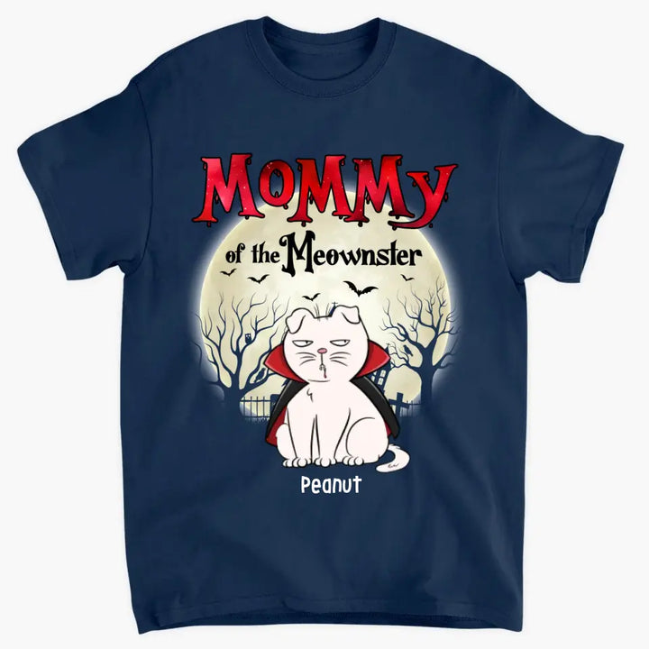 Personalized Custom T-shirt - Halloween Gift For Cat Mom, Cat Lover - Mommy Of The Meownster