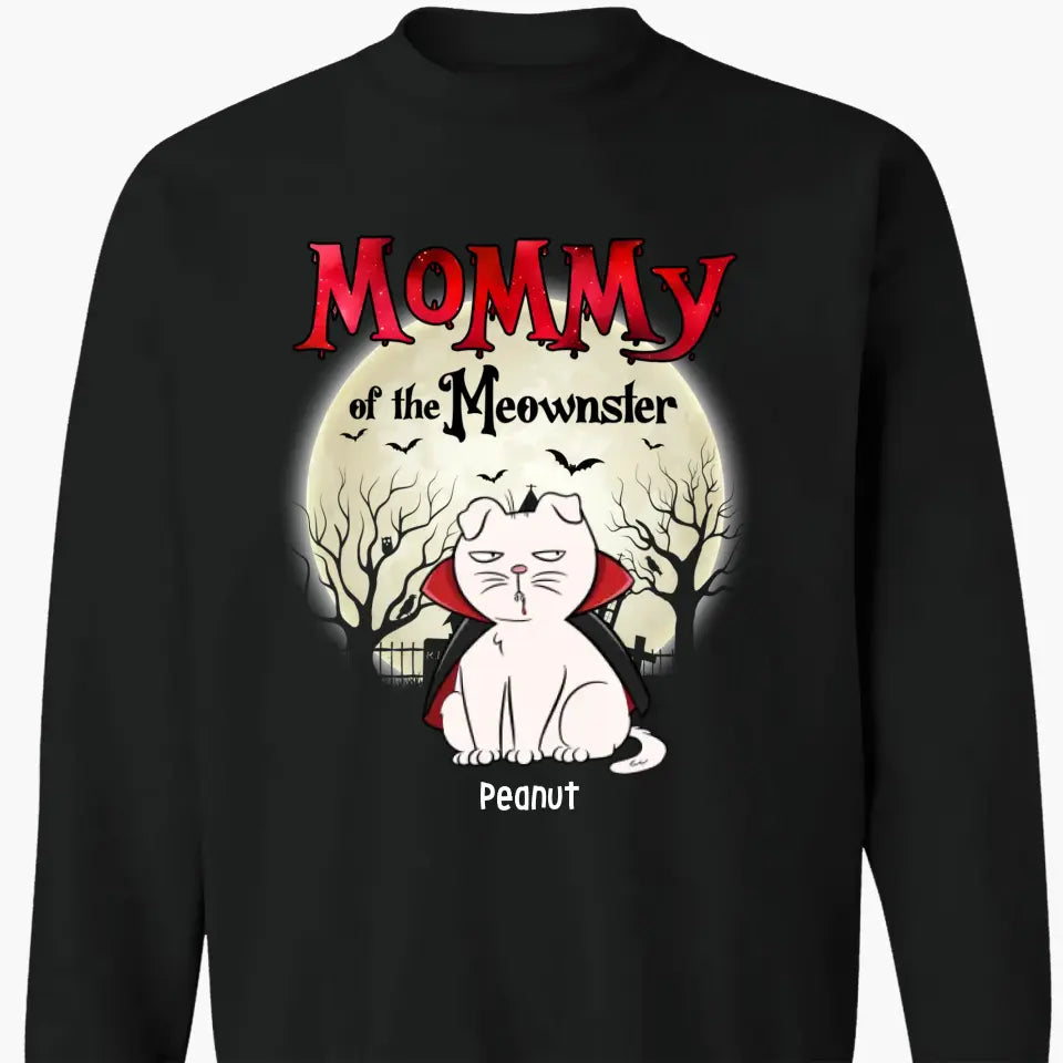 Personalized Custom T-shirt - Halloween Gift For Cat Mom, Cat Lover - Mommy Of The Meownster