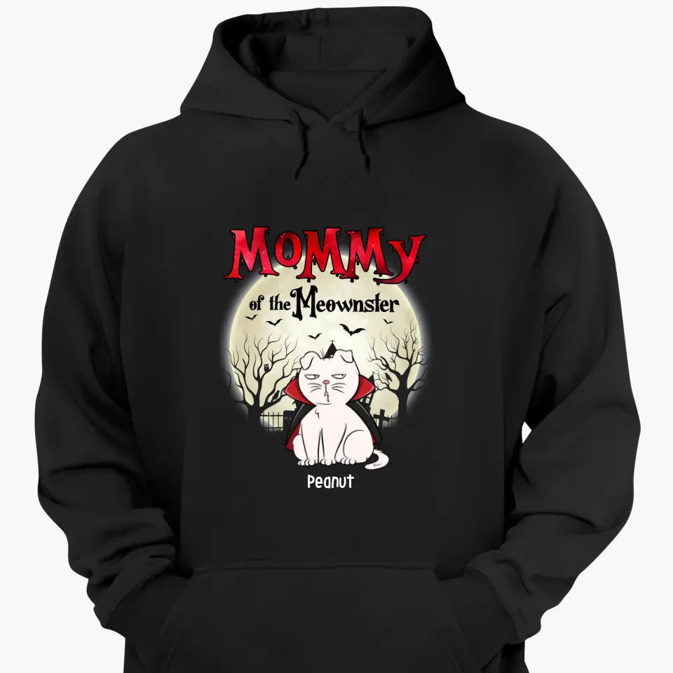 Personalized Custom T-shirt - Halloween Gift For Cat Mom, Cat Lover - Mommy Of The Meownster