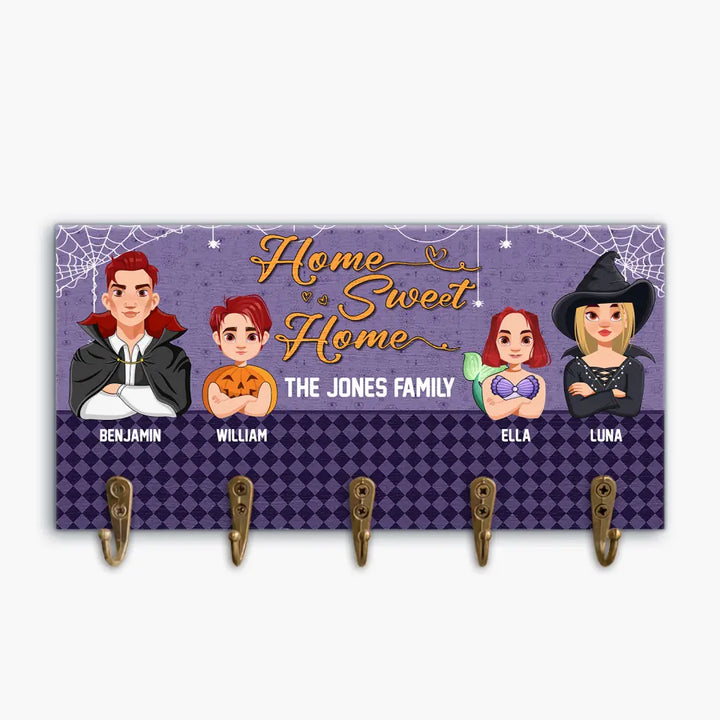 Personalized Custom Key Holder - Halloween Gift For Family, Couple - Home Sweet Home