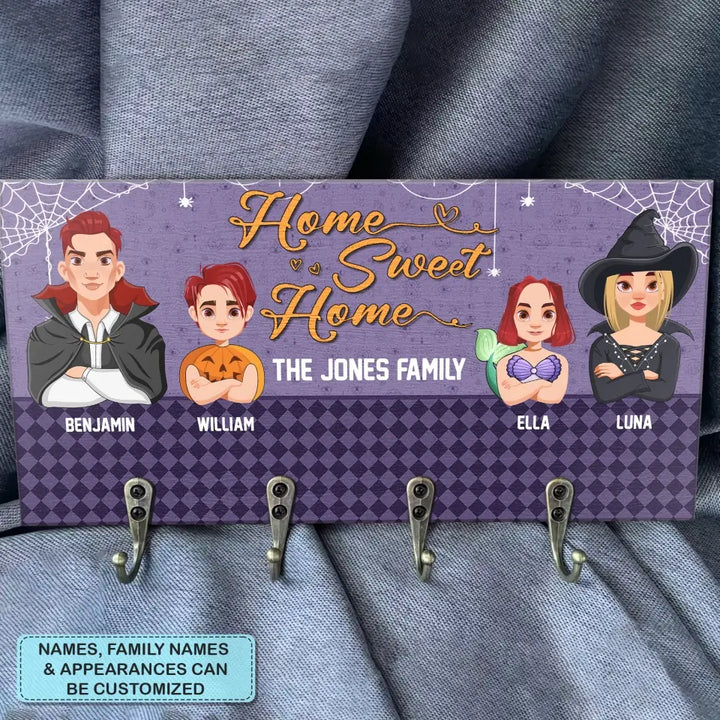Personalized Custom Key Holder - Halloween Gift For Family, Couple - Home Sweet Home