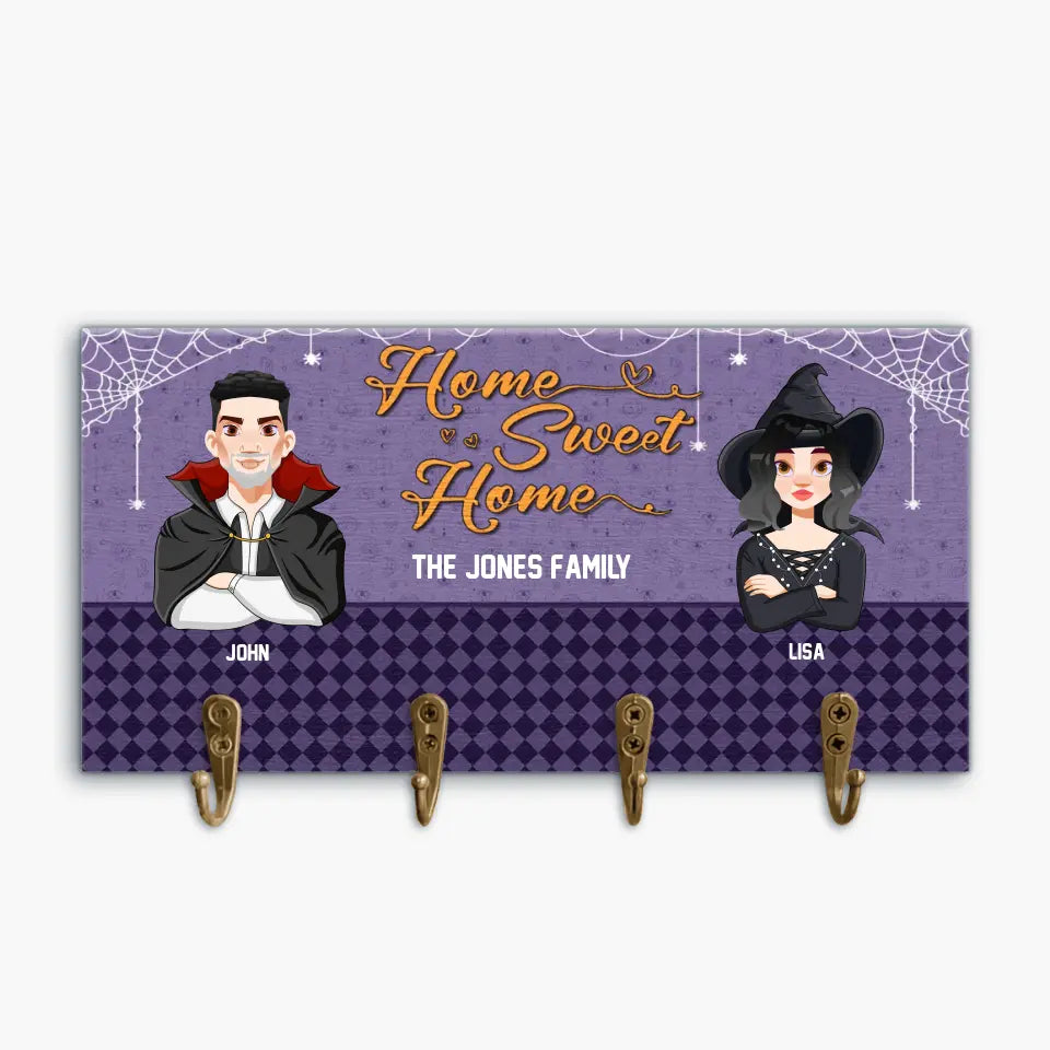 Personalized Custom Key Holder - Halloween Gift For Family, Couple - Home Sweet Home
