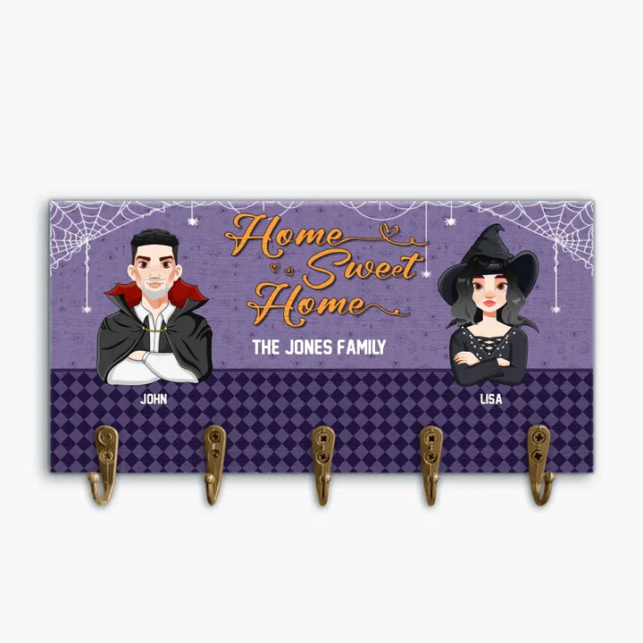Personalized Custom Key Holder - Halloween Gift For Family, Couple - Home Sweet Home