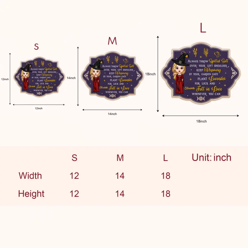 Personalized Custom Door Sign - Halloween, Welcoming Gift For Wiccan - Fall In Love Whenever You Can