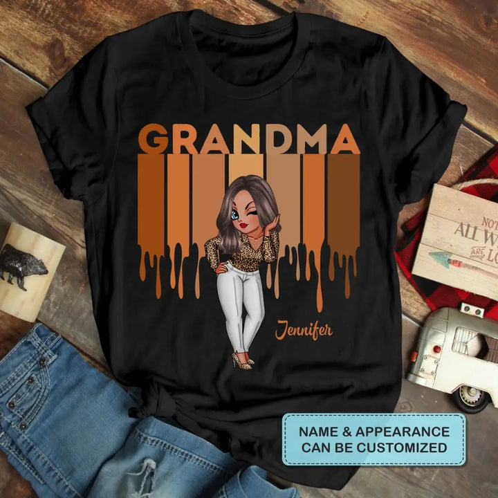 Personalized Custom T-shirt - Gift For Grandma, Mom - Love Grandma Life