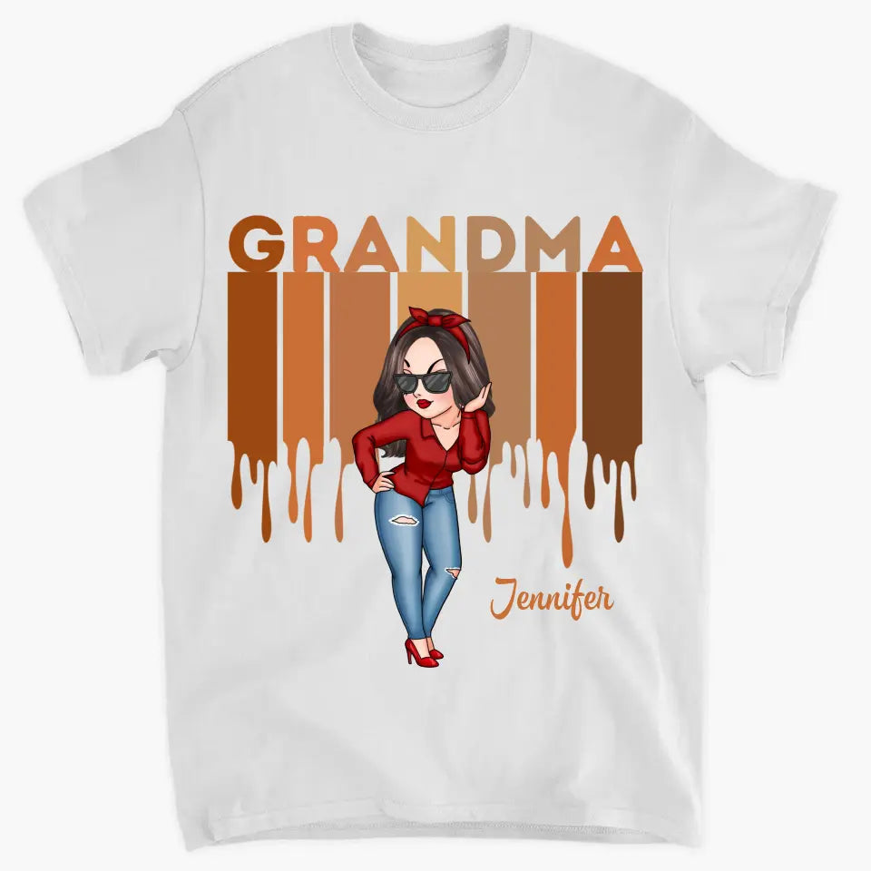 Personalized Custom T-shirt - Gift For Grandma, Mom - Love Grandma Life