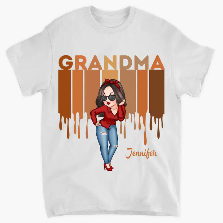 Personalized Custom T-shirt - Gift For Grandma, Mom - Love Grandma Life
