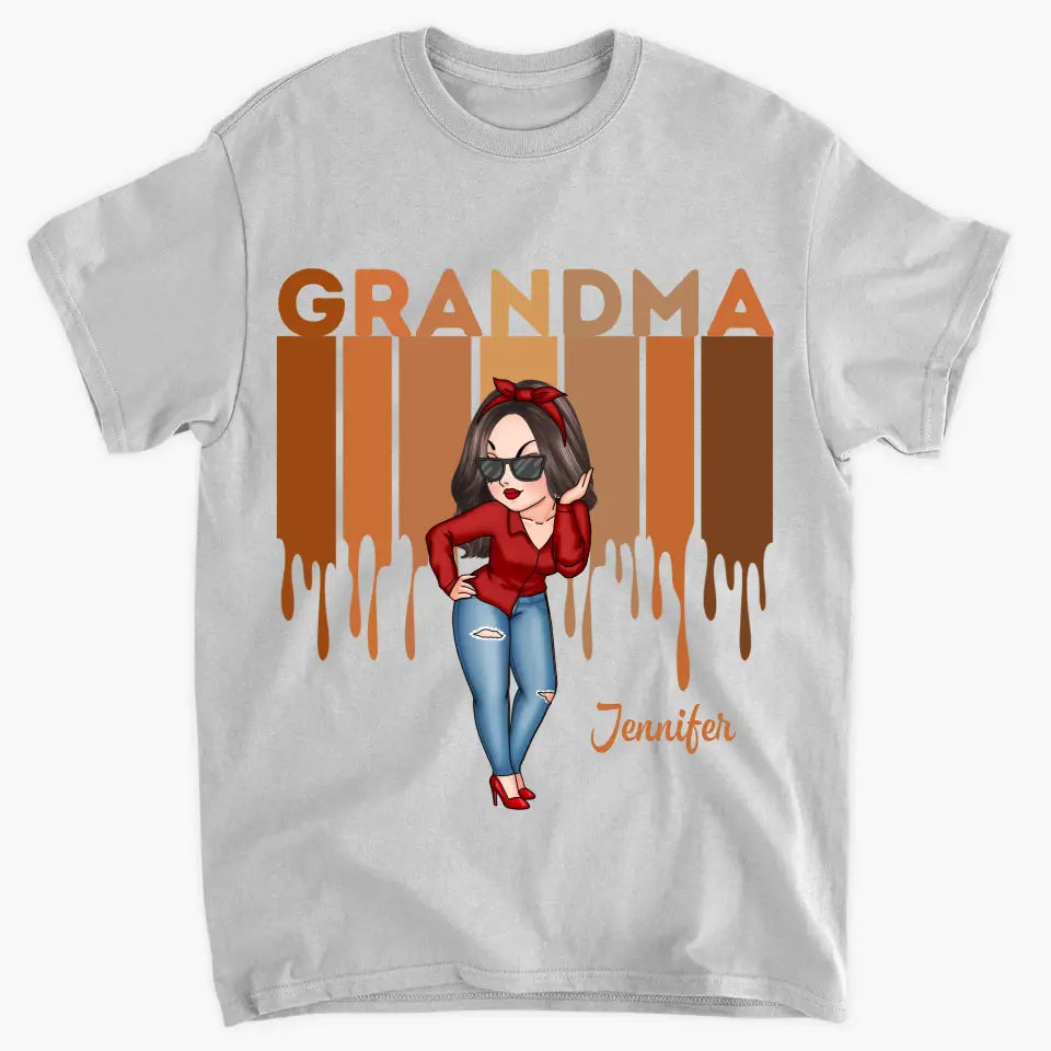 Personalized Custom T-shirt - Gift For Grandma, Mom - Love Grandma Life