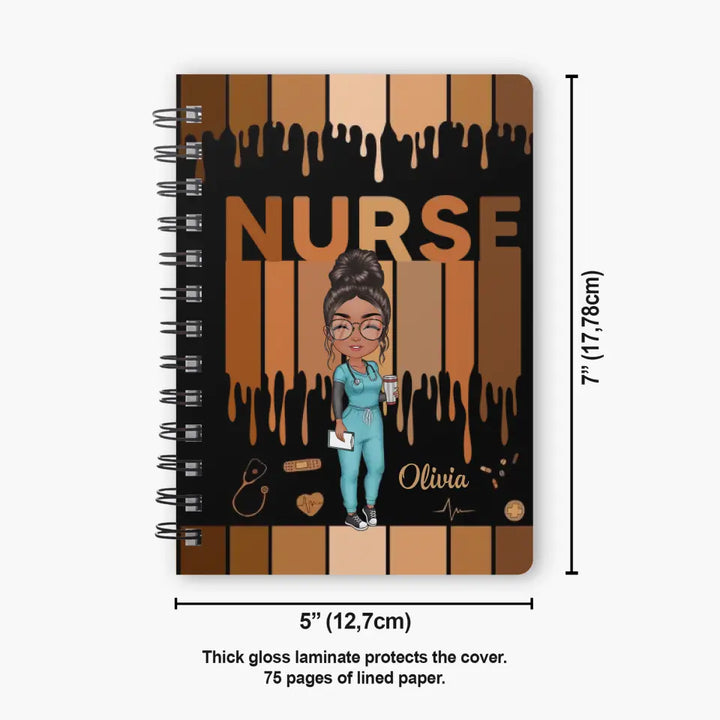 Personalized Custom Spiral Journal - Nurse's Day, Appreciation Gift For Nurse - Love Nurse Life V2