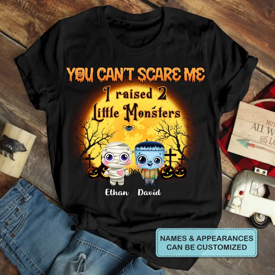 Personalized Custom T-shirt - Halloween Gift For Grandma, Mom - You Can't Scare Me
