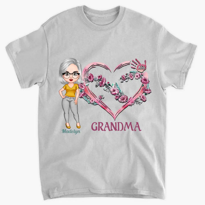 Personalized Custom T-shirt - Mother's Day Gift For Mom, Grandma - Grandma's Pink Heart
