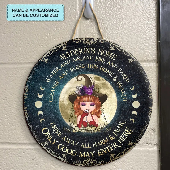 Personalized Custom Door Sign - Gift For Wiccan - Halloween Wiccan