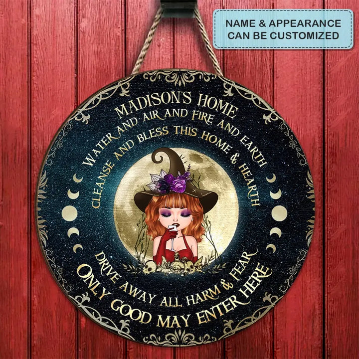 Personalized Custom Door Sign - Gift For Wiccan - Halloween Wiccan