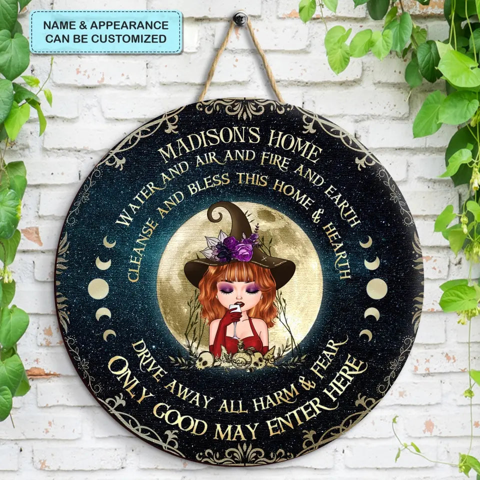 Personalized Custom Door Sign - Gift For Wiccan - Halloween Wiccan