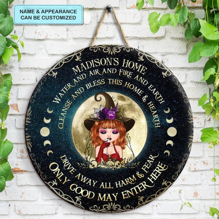 Personalized Custom Door Sign - Gift For Wiccan - Halloween Wiccan