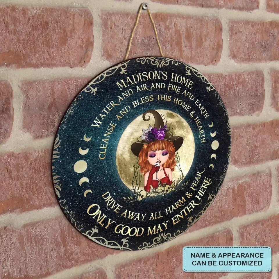 Personalized Custom Door Sign - Gift For Wiccan - Halloween Wiccan
