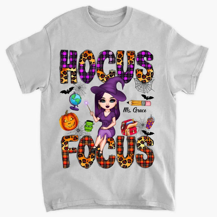 Hocus Focus - Personalized Custom T-shirt - Halloween, Appreciation Gift For Teacher