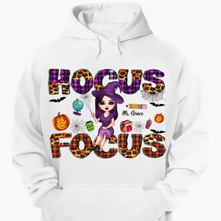 Hocus Focus - Personalized Custom T-shirt - Halloween, Appreciation Gift For Teacher