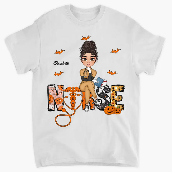 Love Nurse Life Halloween - Personalized Custom T-shirt - Nurse's Day, Appreciation Gift For Nurse