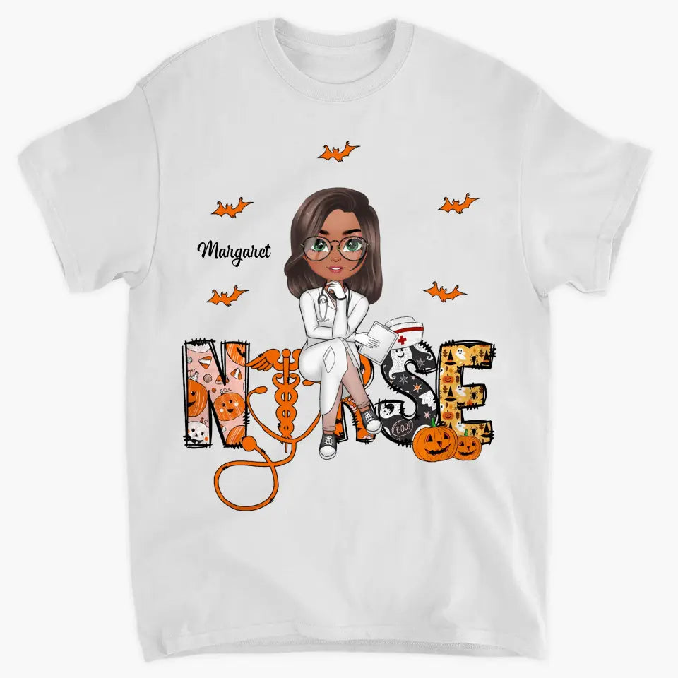 Love Nurse Life Halloween - Personalized Custom T-shirt - Nurse's Day, Appreciation Gift For Nurse