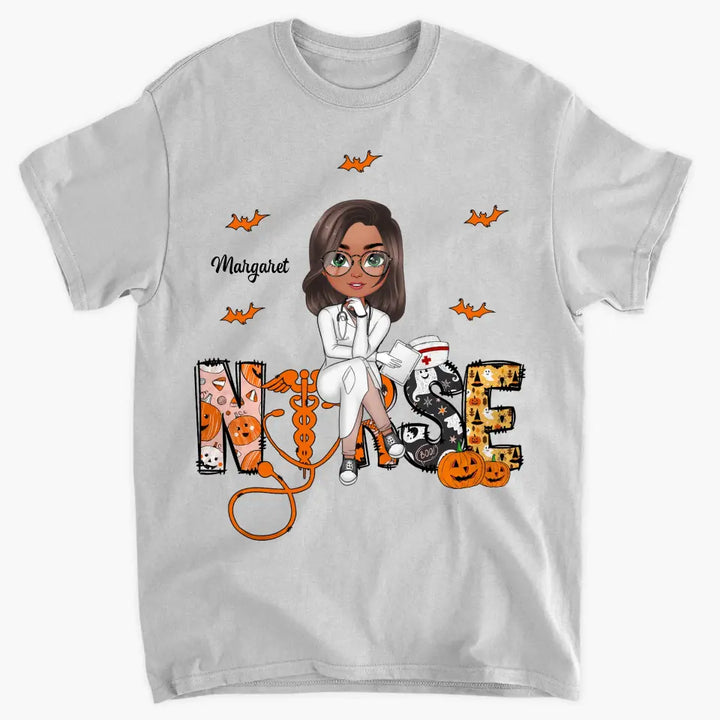 Love Nurse Life Halloween - Personalized Custom T-shirt - Nurse's Day, Appreciation Gift For Nurse