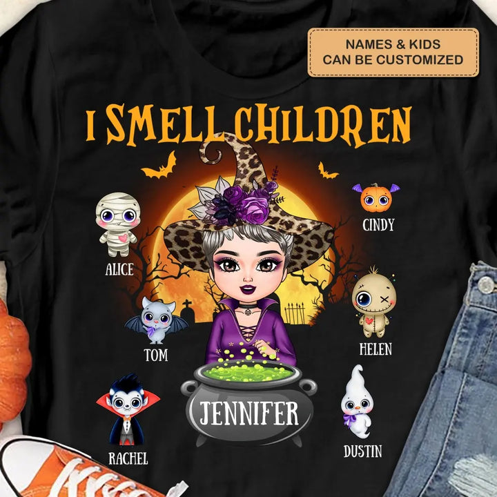 I Smell Children - Personalized Custom T-shirt - Halloween Gift For Grandma, Mom
