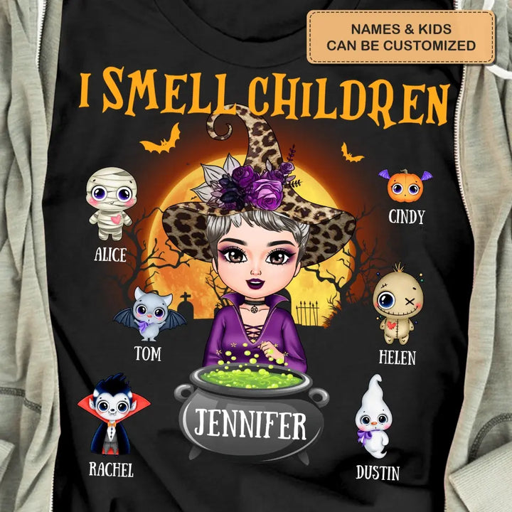 I Smell Children - Personalized Custom T-shirt - Halloween Gift For Grandma, Mom
