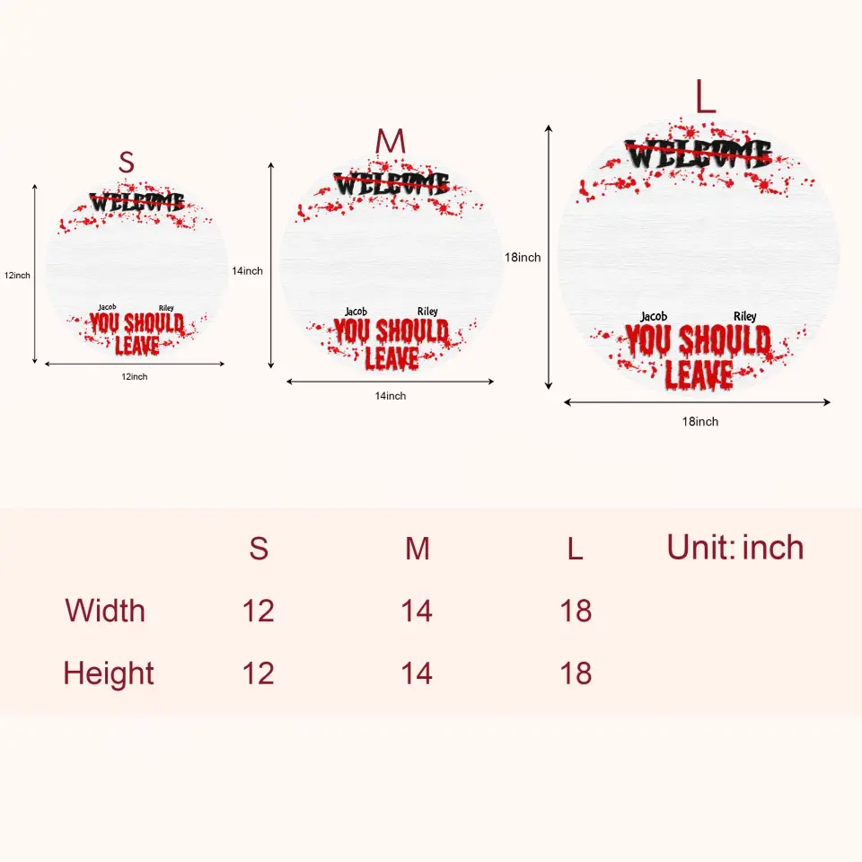 Welcome You Should Leave - Personalized Custom Halloween Welcome Sign - Gift For Mom, Dad, Family Member