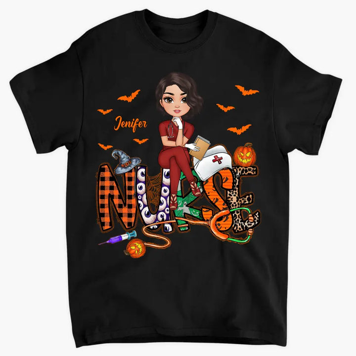 Spooky Nurse Life - Personalized Custom T-shirt - Nurse's Day, Halloween, Appreciation Gift For Nurse