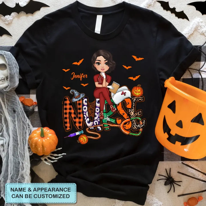 Spooky Nurse Life - Personalized Custom T-shirt - Nurse's Day, Halloween, Appreciation Gift For Nurse