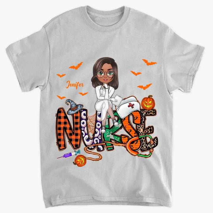 Spooky Nurse Life - Personalized Custom T-shirt - Nurse's Day, Halloween, Appreciation Gift For Nurse
