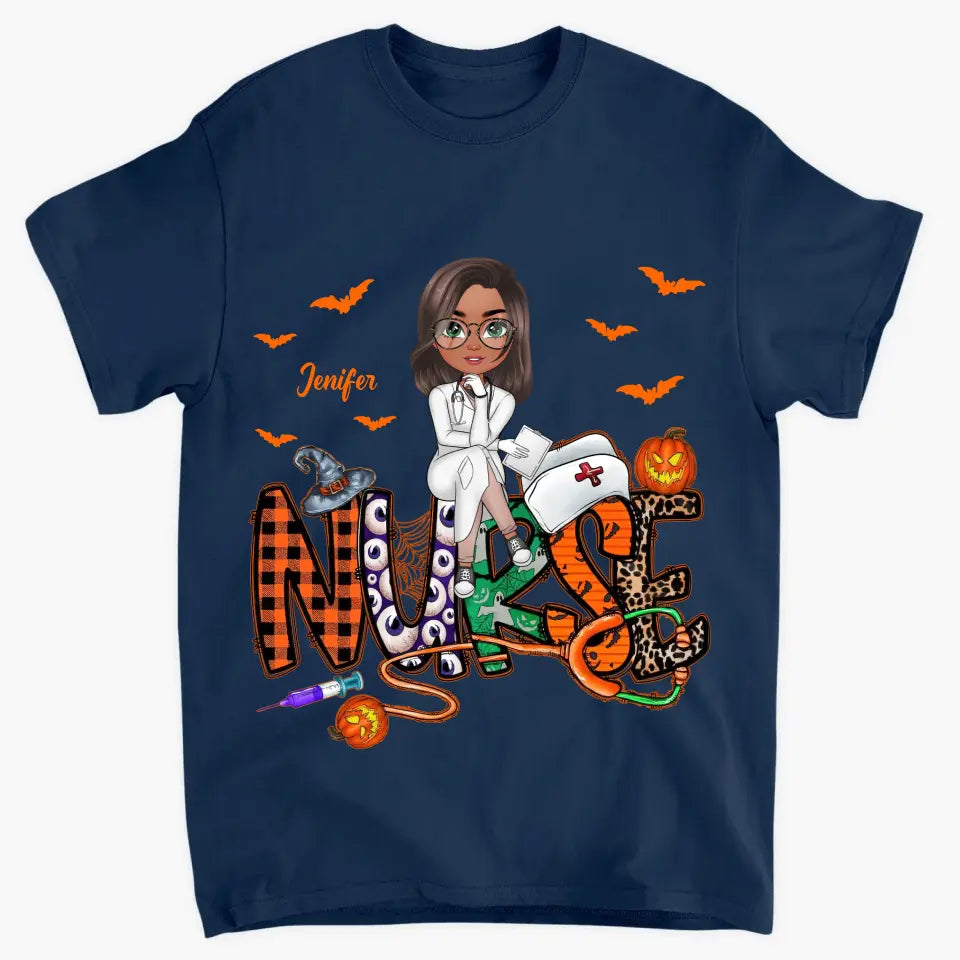 Spooky Nurse Life - Personalized Custom T-shirt - Nurse's Day, Halloween, Appreciation Gift For Nurse