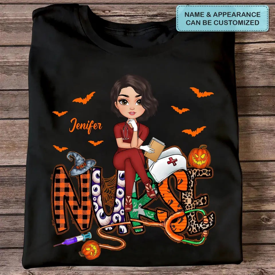 Spooky Nurse Life - Personalized Custom T-shirt - Nurse's Day, Halloween, Appreciation Gift For Nurse