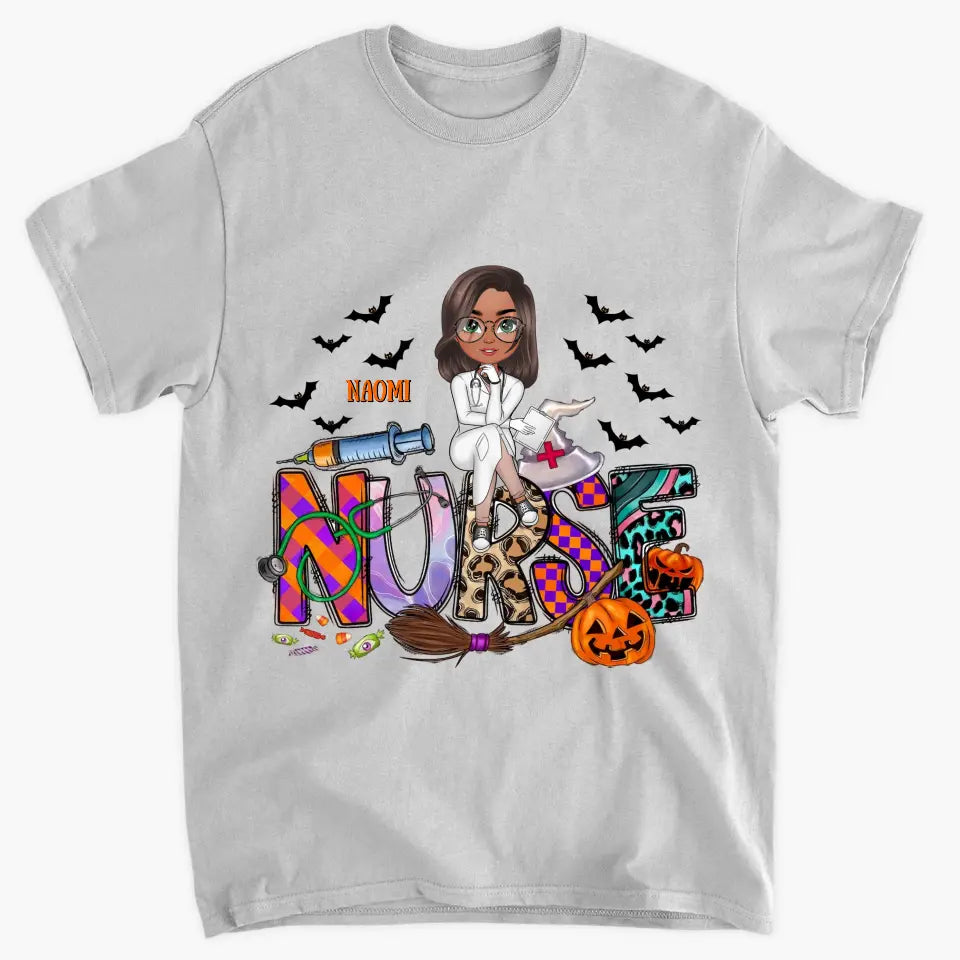 Halloween Nurse V2 - Personalized Custom T-shirt - Halloween, Nurse's Day, Appreciation Gift For Nurse
